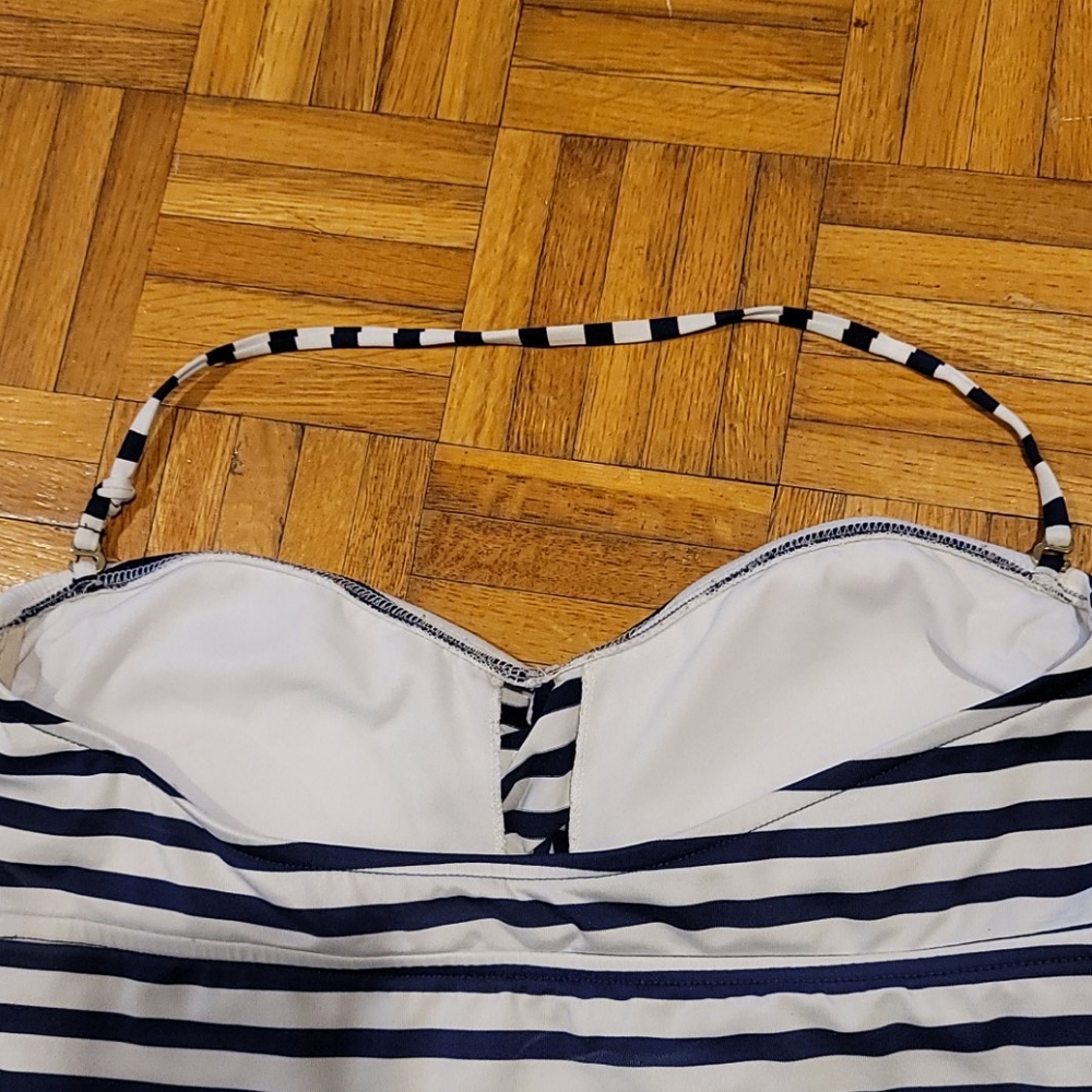 Mossimo Navy and White Striped Halter Tankini - Picture 4 of 5